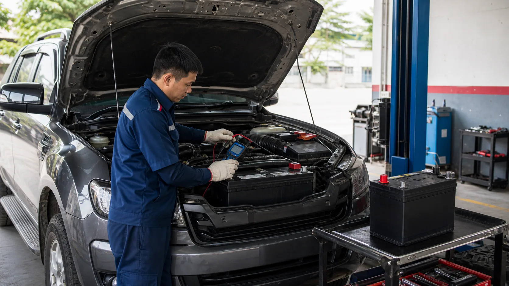 Ảnh bài viết Ford Ranger máy dầu dùng bình bao nhiêu Ah?