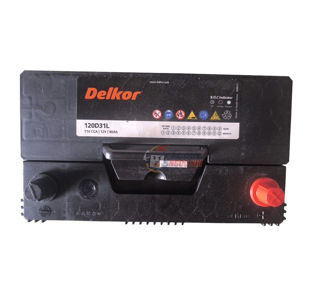 Bình Delkor 120D31L 90Ah tại Ắc Quy Ngọc Nhi Gia Lai