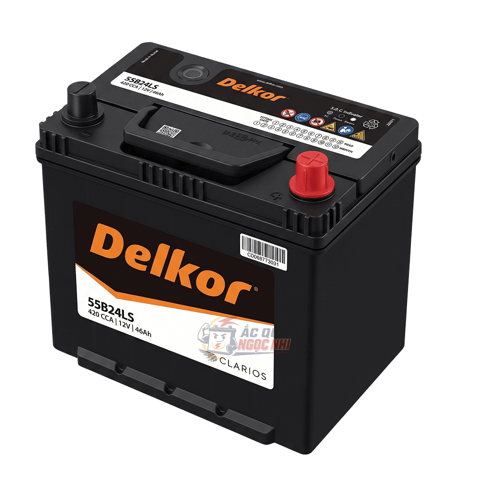 Bình Delkor 55B24LS 46Ah tại Ắc Quy Ngọc Nhi Gia Lai