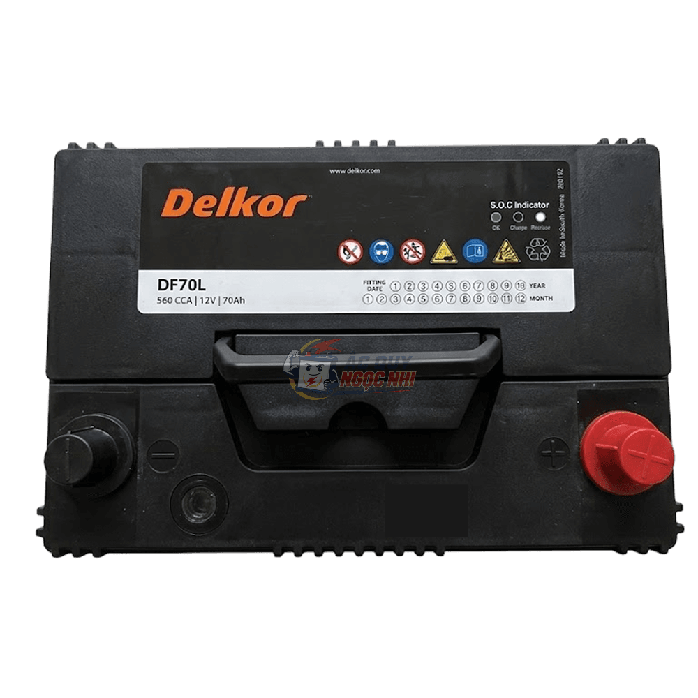 Bình Delkor 12V 70AH 80D26L tại Ắc Quy Ngọc Nhi Gia Lai