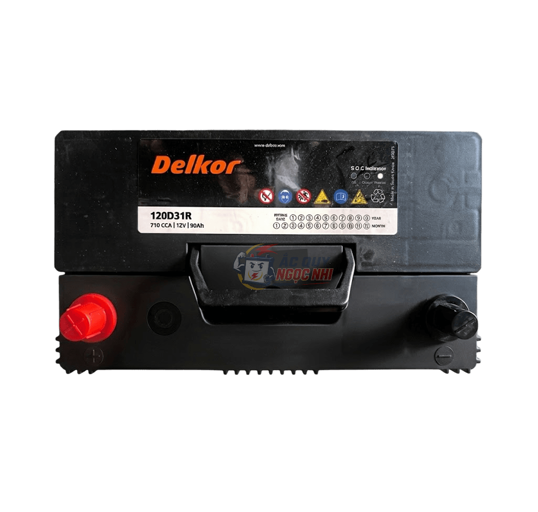 Bình Delkor 120D31R 90Ah tại Ắc Quy Ngọc Nhi Gia Lai