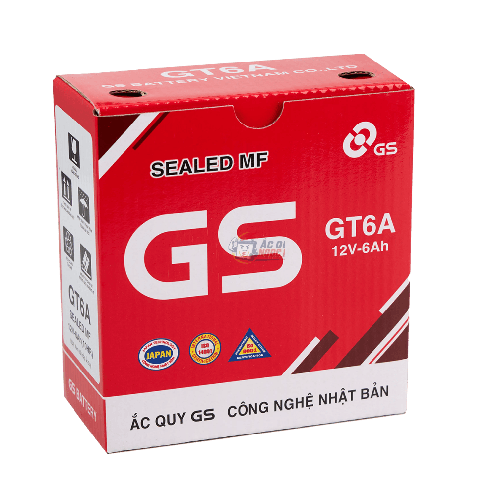 Bình GS GT6A 12V 6Ah tại Ắc Quy Ngọc Nhi Gia Lai